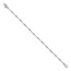 14k White Gold .28ct Diamond Fine Link Bracelet - 7 in.