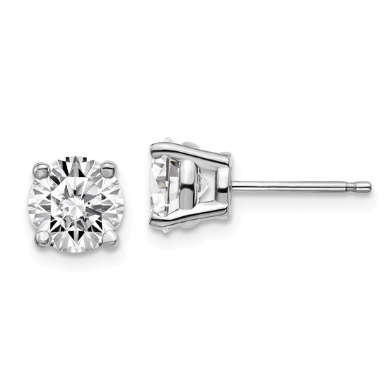 14k White Gold 2ct Cert Lab Grown Diamond 4-Prong Earring 14k White Gold 2ct Cert Lab Grown Diamond 4-Prong Earring