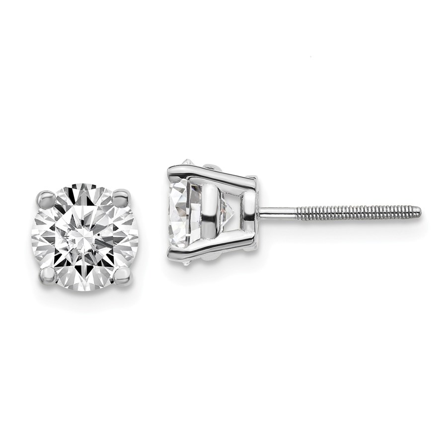 14k White Gold 2ct Cert. Lab Grown Diamond Earring
