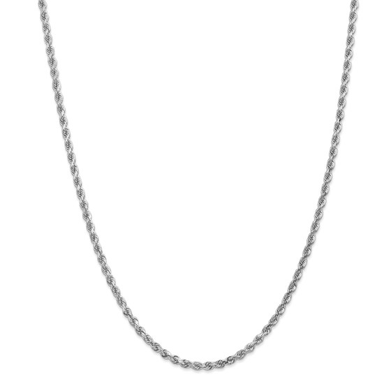 14k White Gold 3.0 mm Diamond Cut Rope Chain - 28 in. 14k White Gold 3.0 mm Diamond Cut Rope Chain - 28 in.