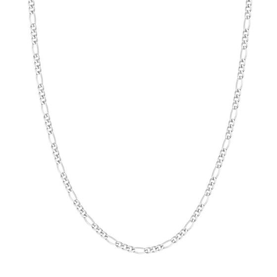 14K White Gold 3.2 mm Figaro Chain w/ Lobster Clasp - 20 in.