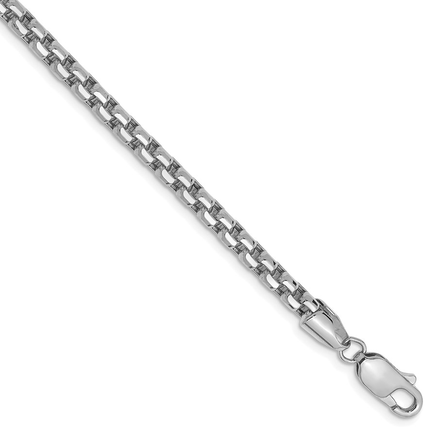 Round box chain white gold Clearance