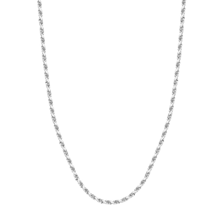 14K White Gold 3.8 mm Rope Chain w/ Lobster Clasp - 22 in.
