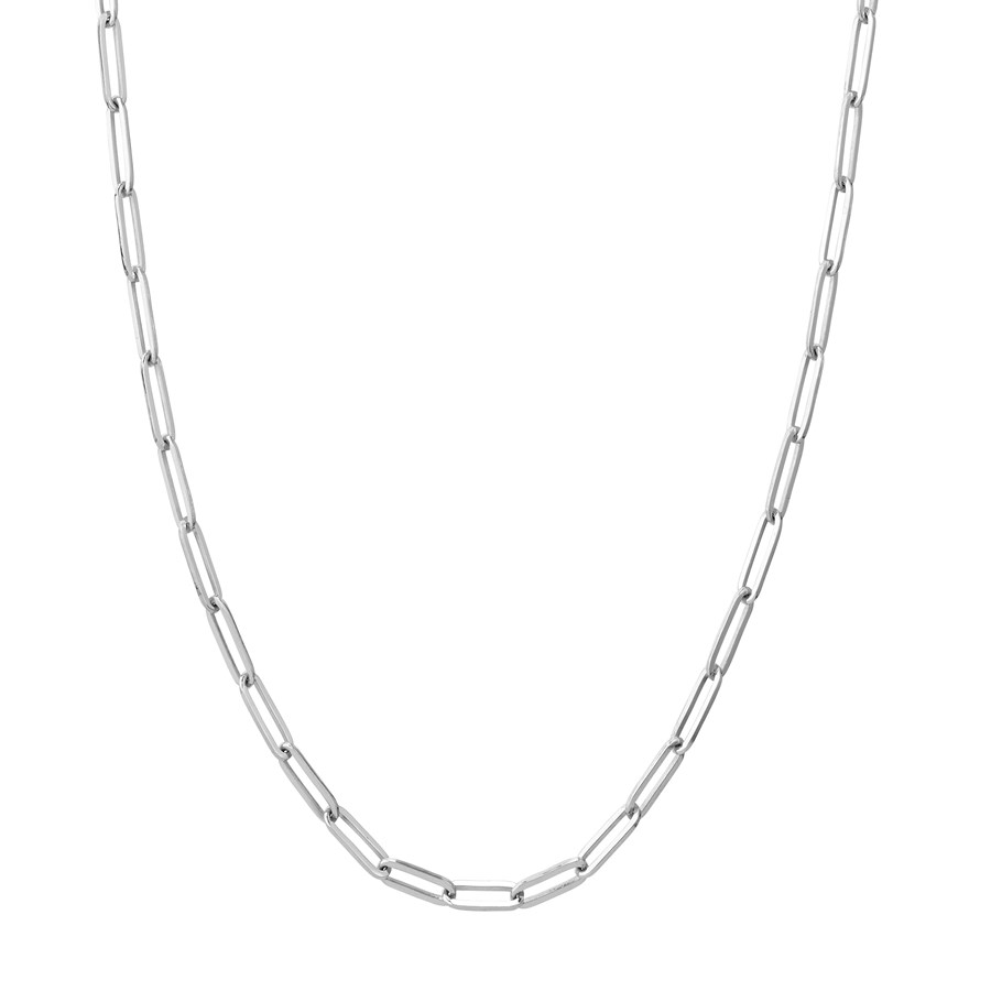 14K White Gold 3.85 mm Forzentina Chain w/ Lobster Clasp - 24 in.