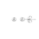 14K White Gold 3 mm Ball Stud Earrings