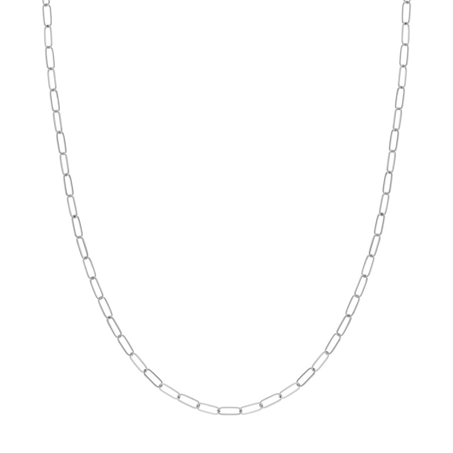 14K White Gold 3 mm Link Chain w/ Lobster Clasp - 16 in.