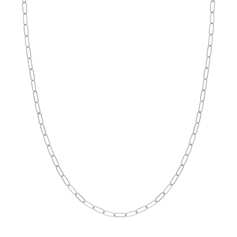 14K White Gold 3 mm Link Chain w/ Lobster Clasp - 18 in.