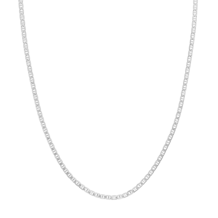 14K White Gold 3 mm Mariner Chain w/ Lobster Clasp - 24 in.