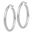 14k White Gold 30 mm Polished Hoop Earring