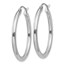 14k White Gold 30 mm Round Hoop Earrings