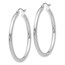 14k White Gold 35 mm Round Hoop Earrings