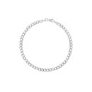 14K White Gold 4.4 mm Cuban Chain w/ Lobster Clasp - 8 in.