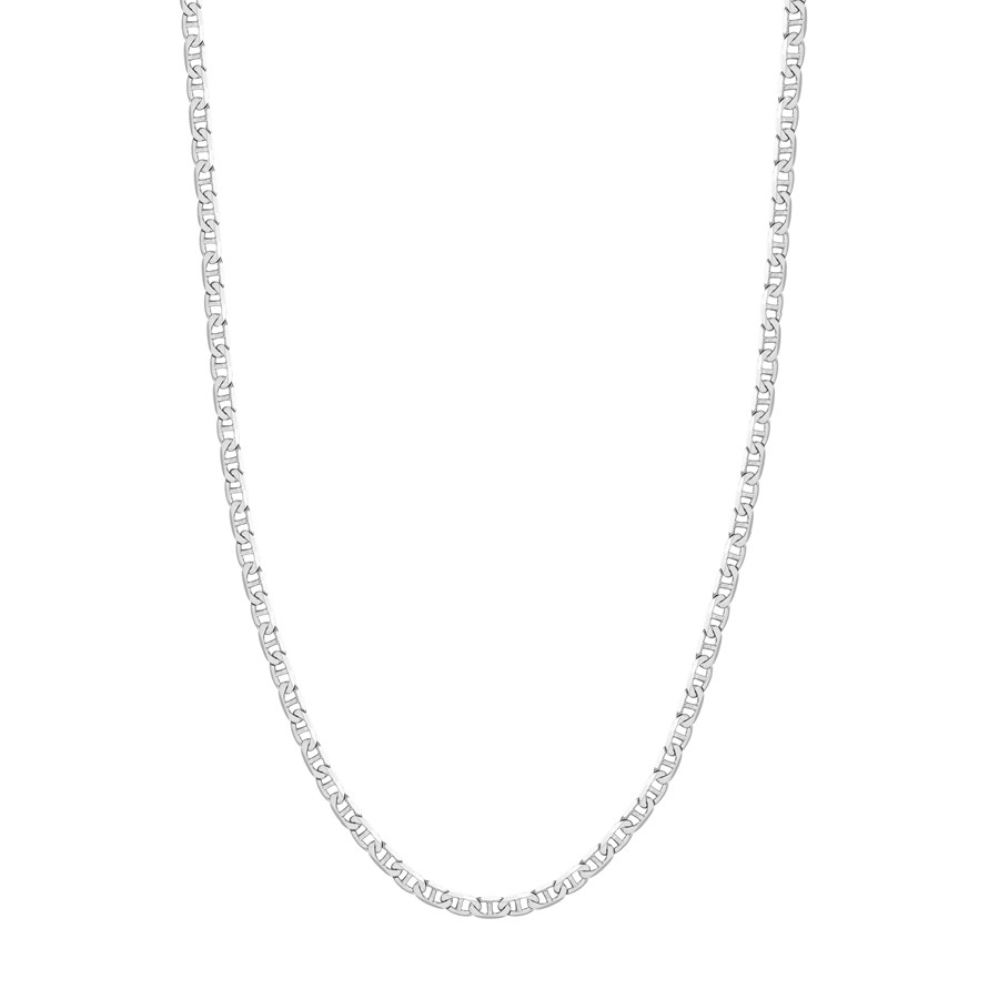 14K White Gold 4.4 mm Mariner Chain w/ Lobster Clasp - 18 in.