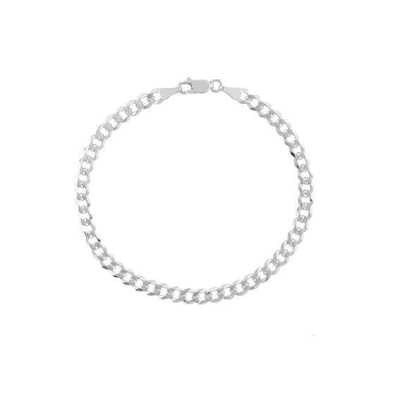 14K White Gold 4.95 mm Cuban Chain w/ Lobster Clasp - 8.5 in.