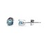 14k White Gold 4 mm Aquamarine Stud Earrings