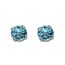 14k White Gold 4 mm Aquamarine Stud Earrings