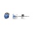 14k White Gold 4 mm Blue Topaz Stud Earrings