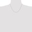 14K White Gold .4 mm Carded Cable Rope Chain - 18 in.