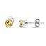 14k White Gold 4 mm Citrine Stud Earrings
