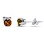 14k White Gold 4 mm Garnet Stud Earrings