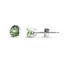 14k White Gold 4 mm Peridot Stud Earrings