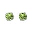 14k White Gold 4 mm Peridot Stud Earrings