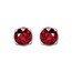 14k White Gold 4 mm Ruby Stud Earrings
