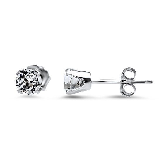 14k White Gold 4 mm White Topaz Stud Earrings 14k White Gold 4 mm White Topaz Stud Earrings
