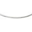 14K White Gold 4mm Domed Omega Necklace - 16 in.