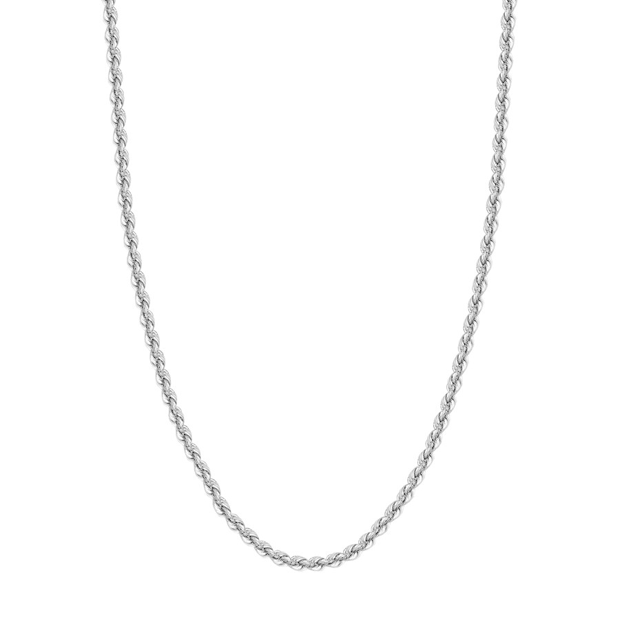 14K White Gold 5.1 mm Rope Chain w/ Lobster Clasp - 22 in.
