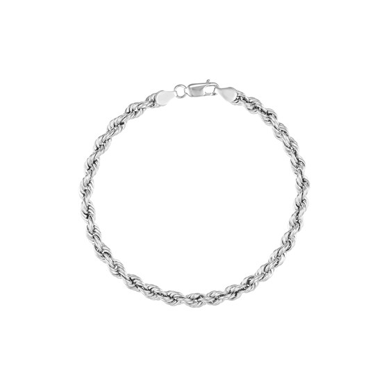 14K White Gold 5.1 mm Rope Chain w/ Lobster Clasp - 8.5 in.