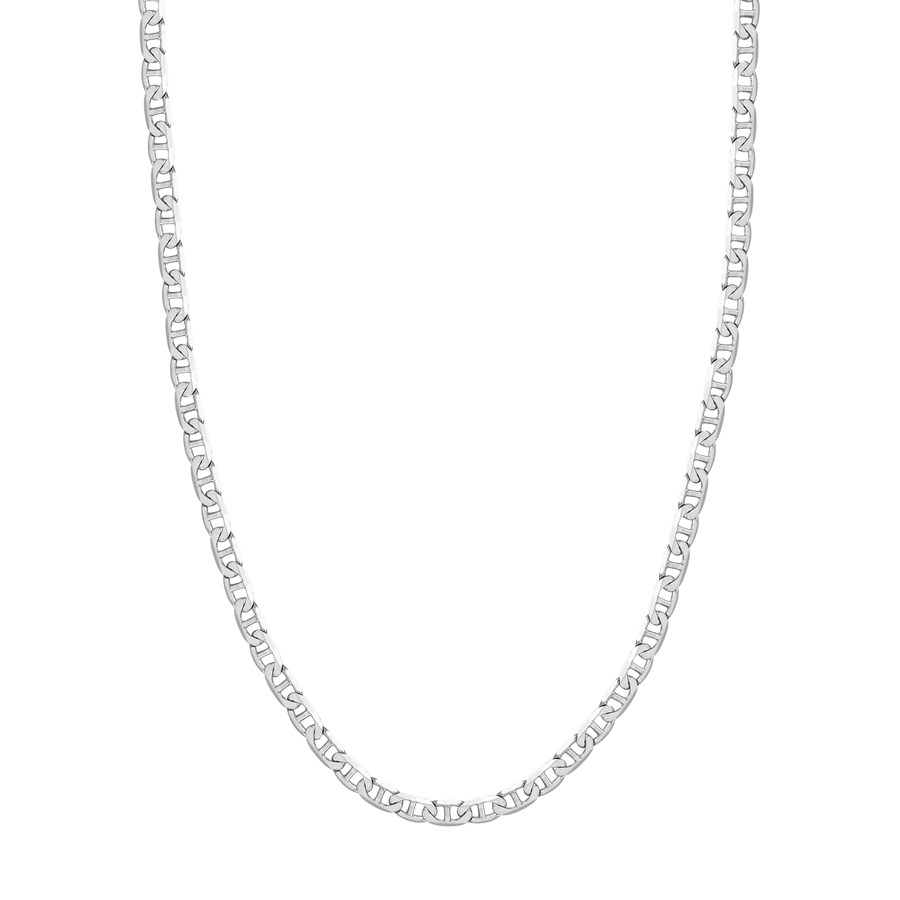 14K White Gold 5.6 mm Mariner Chain w/ Lobster Clasp - 22 in.