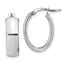 14K White Gold 5.75mm Polished Oval Hoop Earrings - 19.6 mm