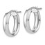 14K White Gold 5.75mm Polished Oval Hoop Earrings - 19.6 mm