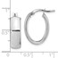 14K White Gold 5.75mm Polished Oval Hoop Earrings - 19.6 mm