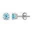 14k White Gold 5 mm Aquamarine Earrings