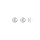 14K White Gold 5 mm Ball Stud Earrings