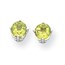 14k White Gold 5 mm Peridot Earrings