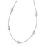14K White Gold 5 Station 16in w/2 in ext. Necklace - 16 in.