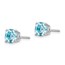 14k White Gold 6 mm Aquamarine Earrings