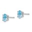 14k White Gold 6 mm Aquamarine Post Studs Earrings