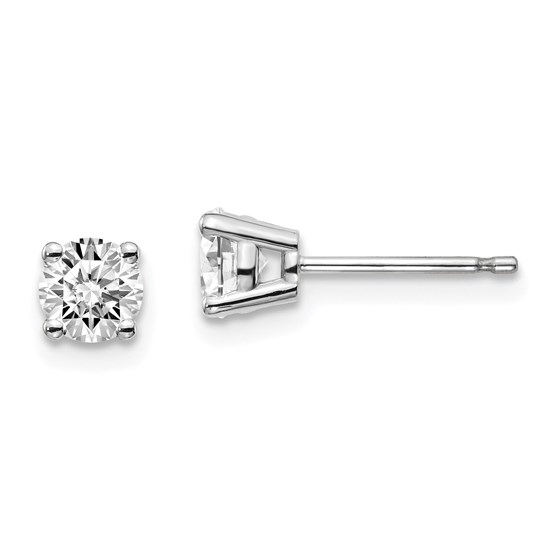 14k White Gold .60-.65ct Lab Grown Diamond 4-Prong Earring 14k White Gold .60-.65ct Lab Grown Diamond 4-Prong Earring