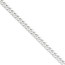 14k White Gold 7.25 mm Beveled Curb Chain - 24 in.