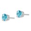14k White Gold 7 mm Blue Topaz Earrings