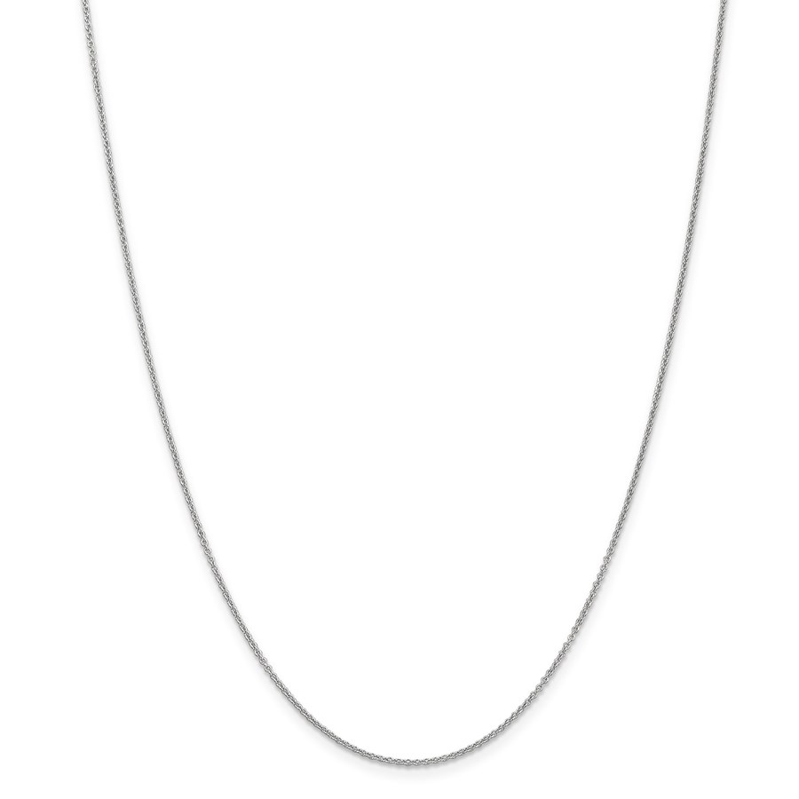 14k White Gold .7 mm Cable Chain Necklace - 18 in.