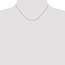 14k White Gold .75 mm Solid Polished Cable Chain Necklace - 16 in