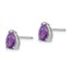 14k White Gold 7x5 mm Pear Amethyst Earrings