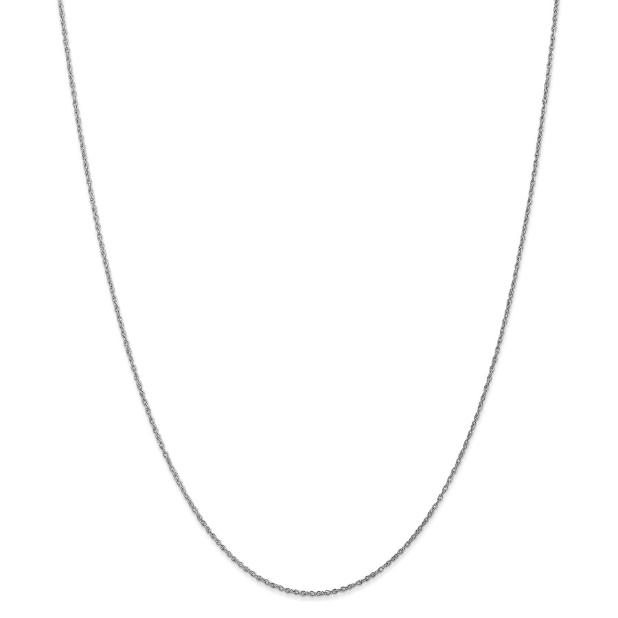 14k White Gold .8 mm Light Baby Rope Chain Necklace - 20 in.