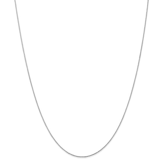 14k White Gold .8 mm Round Wheat Chain Necklace - 20 in. 14k White Gold .8 mm Round Wheat Chain Necklace - 20 in.