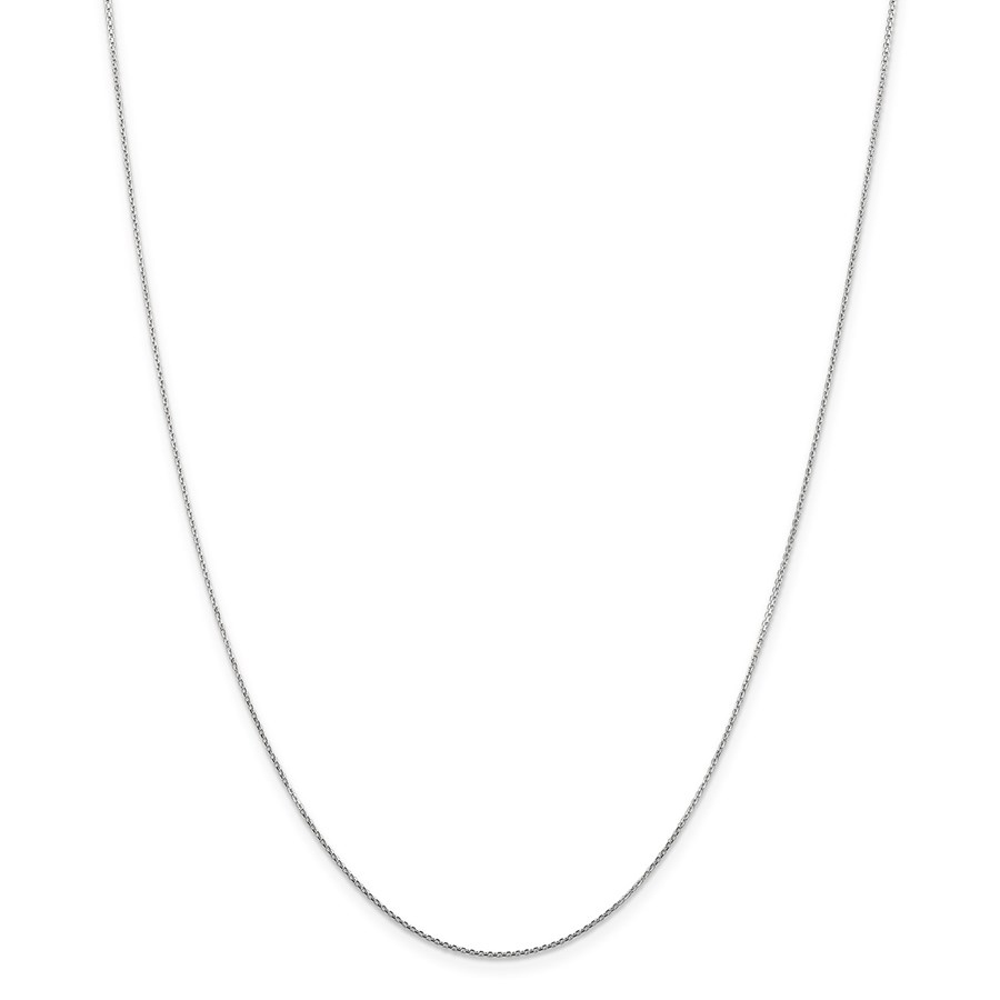 Buy 14k White Gold .80 mm Diamond Cut Cable Chain 30 in. APMEX